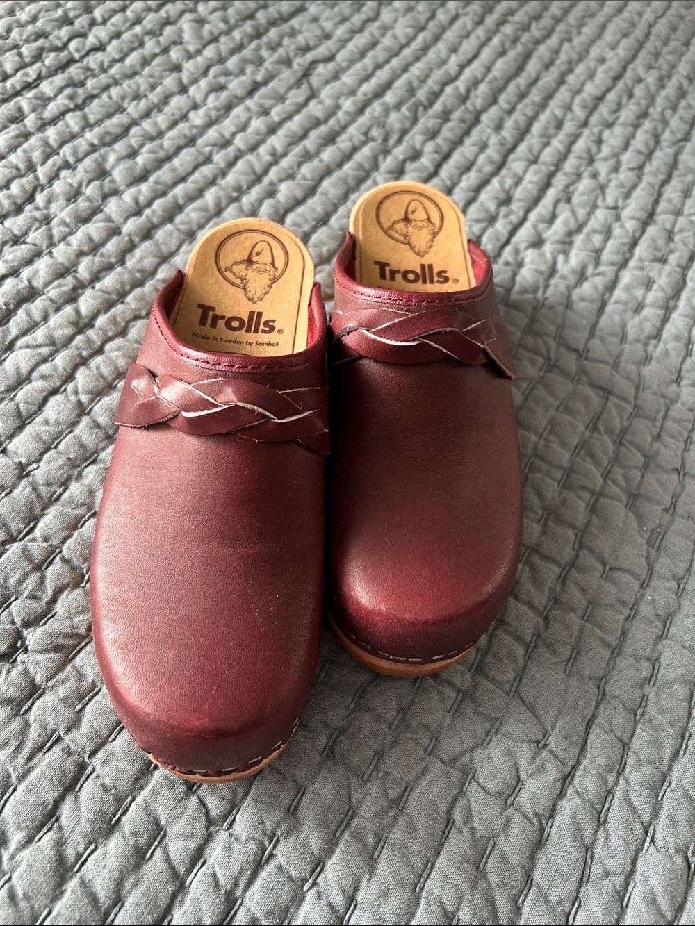Trolls by Samhall Swedish Clogs Burgundy size 37 - Picture 2 of 7